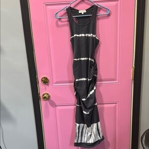 Michael Stars Tie-Dye Racerback Dress • Ruched Sides •‎ Soft Jersey